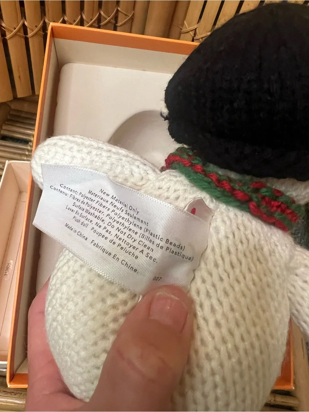 Anne Geddes snowbaby snow man doll in egg